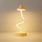 Lampe à poser orientable tige souple aspect bois Houblon
