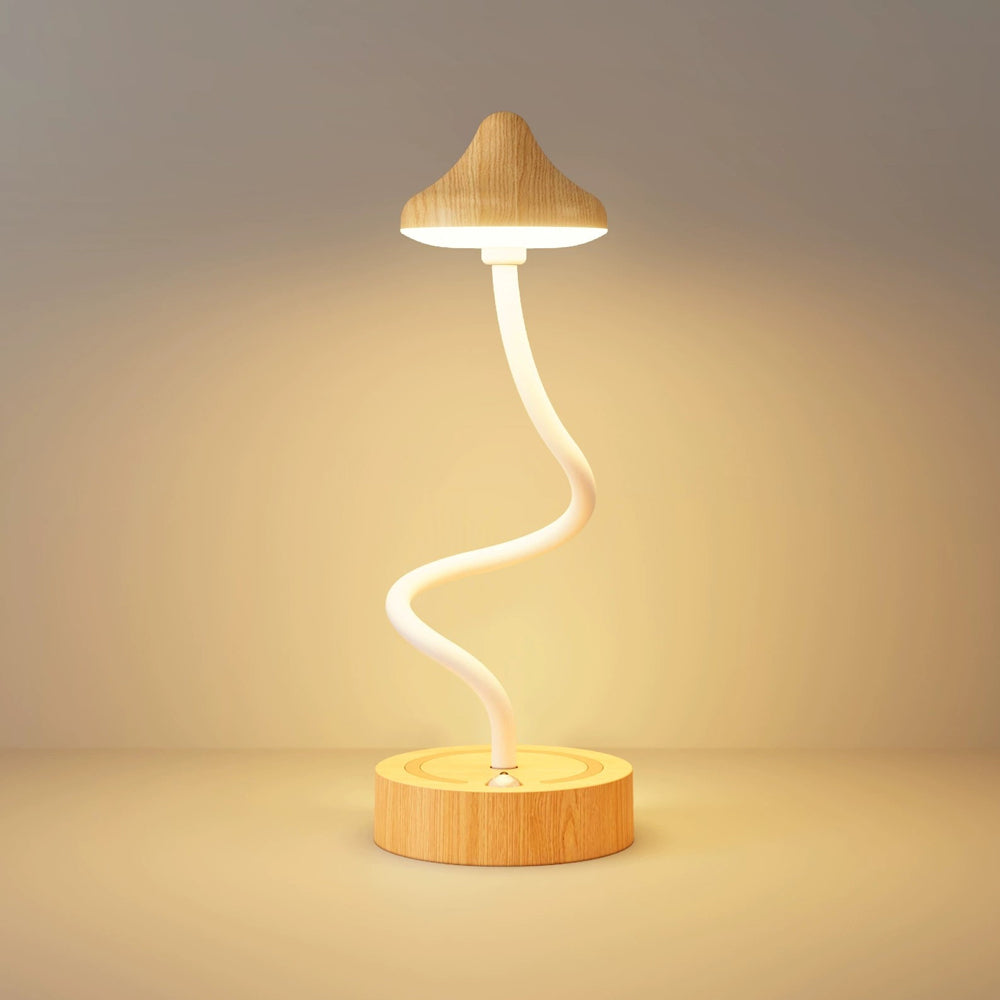 Lampe à poser orientable tige souple aspect bois Houblon