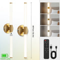 Applique murale tube transparent doré sans fil rechargeable Bruine
