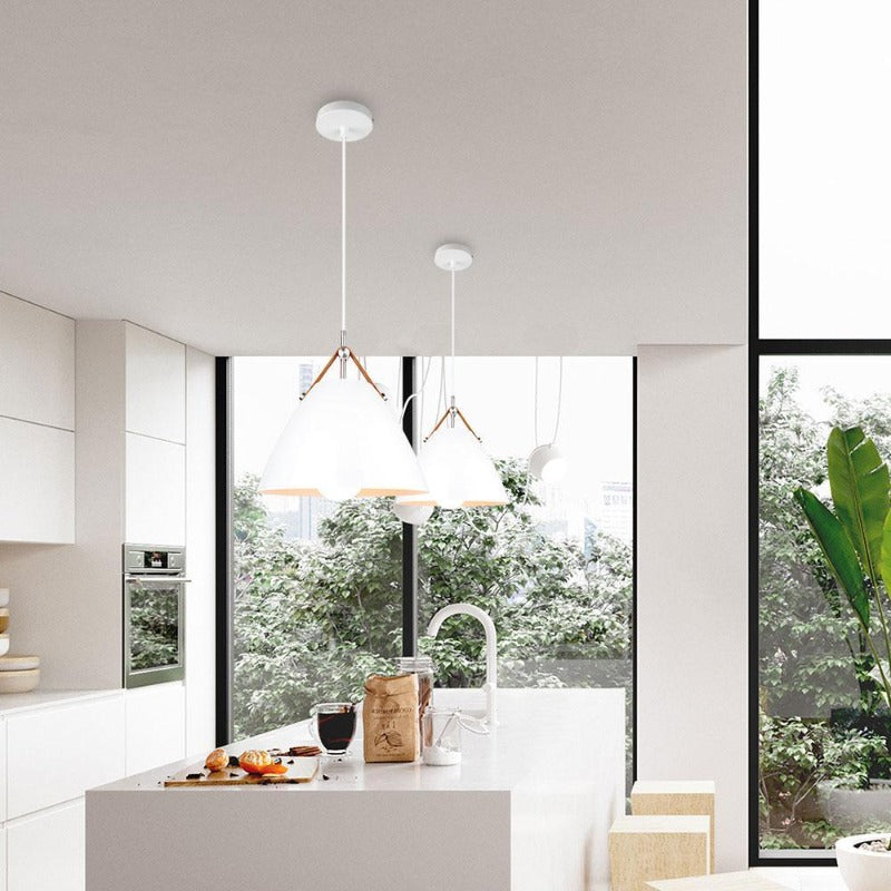 Suspension cloche en bois noir sur câble fin Timbre – vue 3