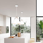 Suspension cloche en bois noir sur câble fin Timbre – vue 3