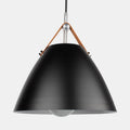 Suspension cloche en bois noir sur câble fin Timbre, finition noire