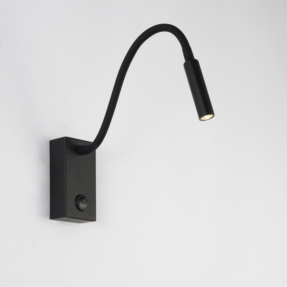 Applique murale orientable noire col flexible Cormoran