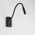 Applique murale orientable noire col flexible Cormoran