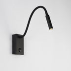Applique murale orientable noire col flexible Cormoran