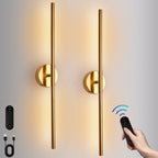 Applique murale dorée sans fil rechargeable tige fine Asphodèle