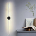 Applique murale linéaire noire platine ronde Azimut