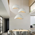 Lustre style wabi-sabi à dômes blancs texturés Écume