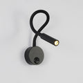 Applique murale orientable noire col flexible en boucle Anse