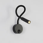Applique murale orientable noire col flexible en boucle Anse