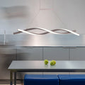Lustre LED torsade lumineuse noire Pampre