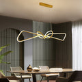 Lustre LED nœud en acrylique doré Lasso, finition dorée