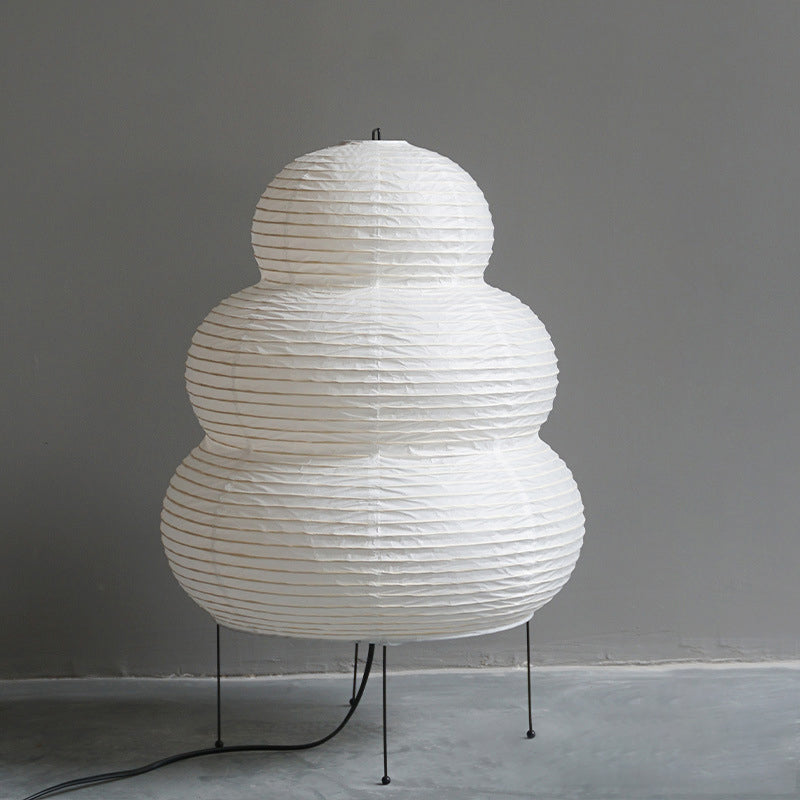 Lampadaire en papier à étages arrondis Frimas