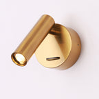 Applique murale dorée spot cylindrique platine ronde Bugle
