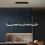 Lustre cerceaux lumineux noirs superposés Ricochet – vue 3