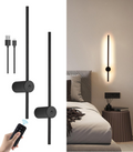 Applique murale linéaire noire sans fil rechargeable Antenne