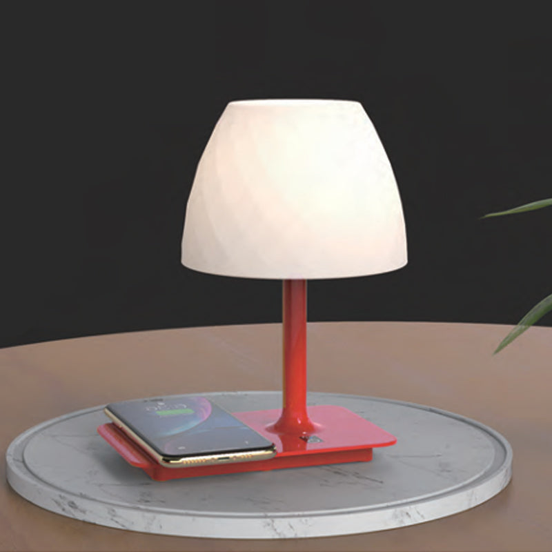 Lampe à poser sans fil rechargeable pied rouge Groseille