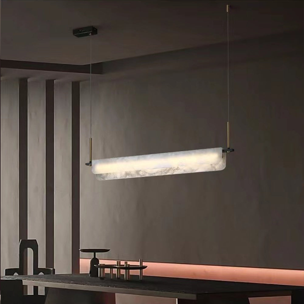 Lustre à plaques en albâtre linéaire Faîtage
