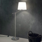 Lampadaire orientable chromé abat-jour blanc Digitale