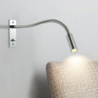 Applique murale orientable argentée liseuse flexible Brindille