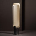 Lampadaire panneau lumineux beige socle noir Étendard