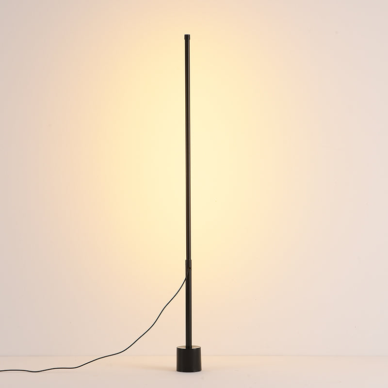 Lampadaire tige lumineuse noire minimaliste Jalon