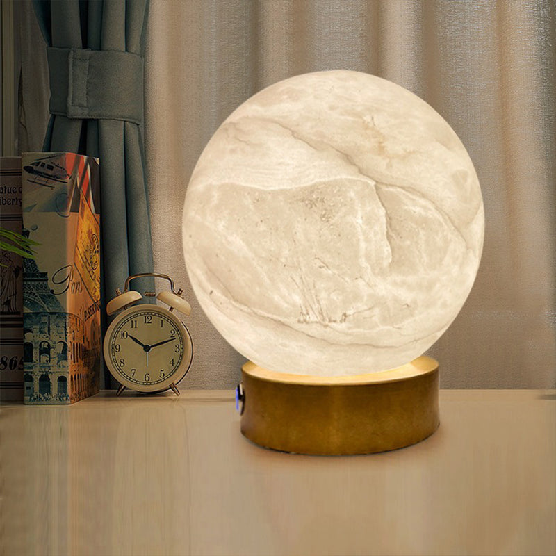 Lampe de chevet sans fil tactile en albâtre Lune