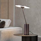 Lampe à poser fût sombre et disque réflecteur Gong