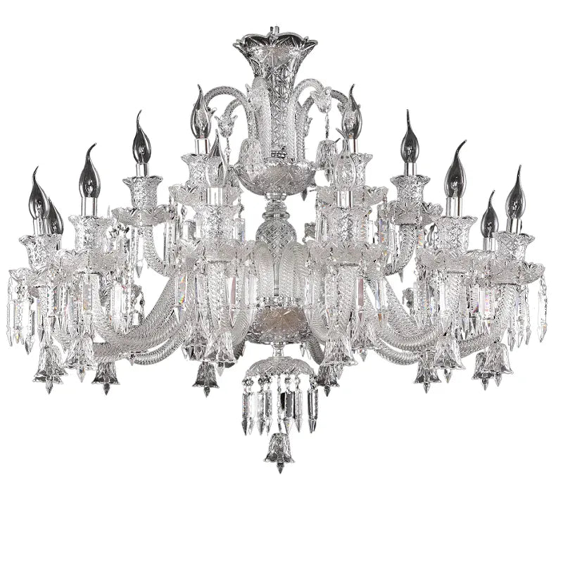 Lustre d'apparat en cristal K9 à abat-jour Pendeloque – vue 7