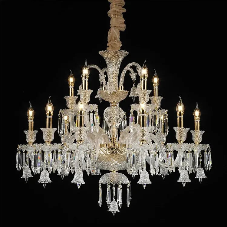 Lustre d'apparat en cristal K9 à abat-jour Pendeloque – vue 11