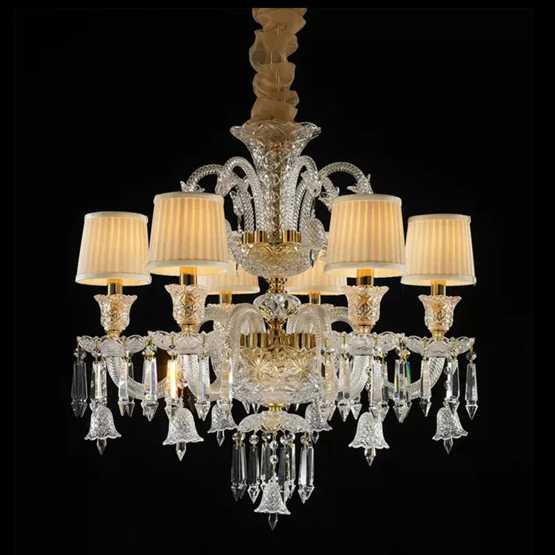 Lustre d'apparat en cristal K9 à abat-jour Pendeloque – vue 12