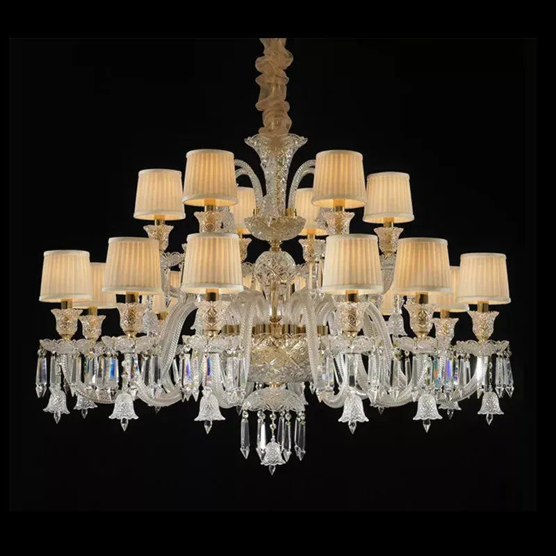 Lustre d'apparat en cristal K9 à abat-jour Pendeloque – vue 14