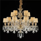 Lustre d'apparat en cristal K9 à abat-jour Pendeloque – vue 19