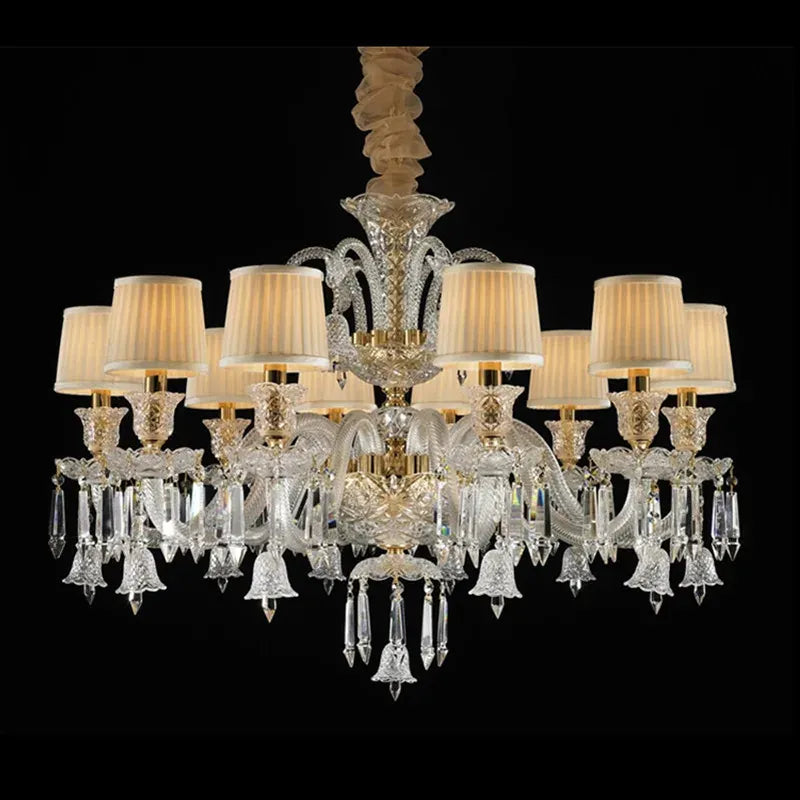 Lustre d'apparat en cristal K9 à abat-jour Pendeloque – vue 3