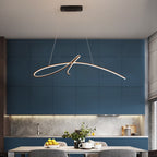 Suspension LED noire en forme de A cursif Monogramme – vue 4