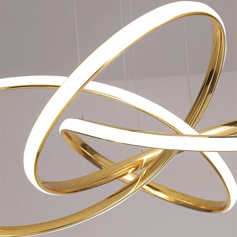 Lustre spirale dorée style Art déco Volute – vue 5