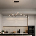 Suspension LED noire en forme de A cursif Monogramme, finition noire
