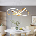 Lustre spirale dorée style Art déco Volute, finition dorée