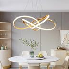 Lustre spirale dorée style Art déco Volute, finition dorée