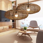 Suspension abat-jour ample en bambou Paillote – vue 2