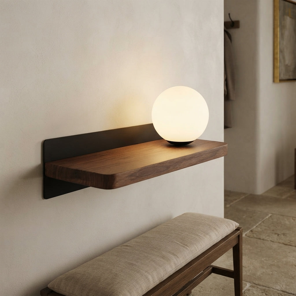 Applique murale tablette et globe sans fil rechargeable Console – mise en situation (visuel d’ambiance)
