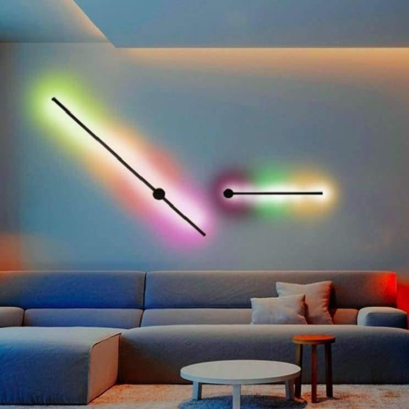 Applique murale ligne néon multicolore Prisme