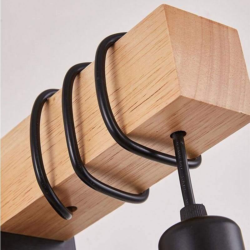 Applique murale bois et métal à ampoule apparente Linteau
