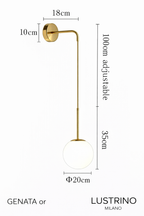 Applique murale globe suspendu au câble Plénilune – vue 5