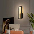 Applique murale rectangle noir et doré Lucarne, finition noire