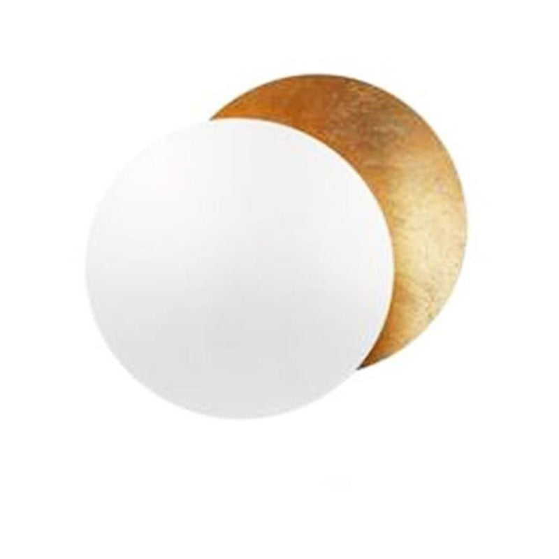 Applique murale disque effet éclipse Parhélie, finition blanche