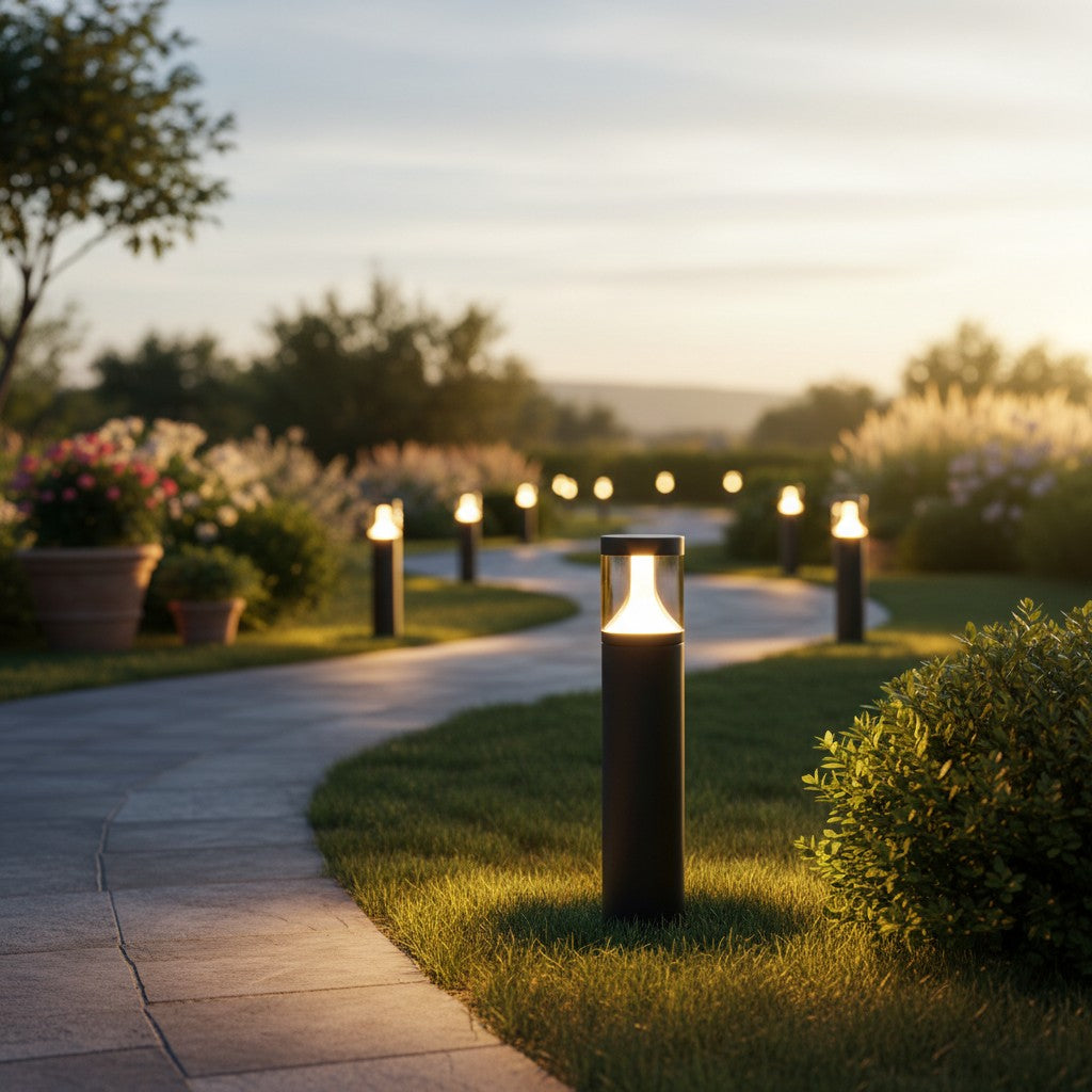 Borne d'extérieur LED en aluminium anthracite IP65 Solara