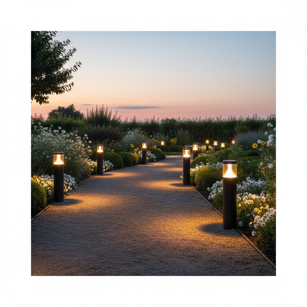 Borne d'extérieur LED en aluminium anthracite IP65 Solara – vue 10