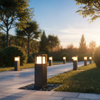 Borne d'extérieur LED en métal anthracite à relier en série Cantera