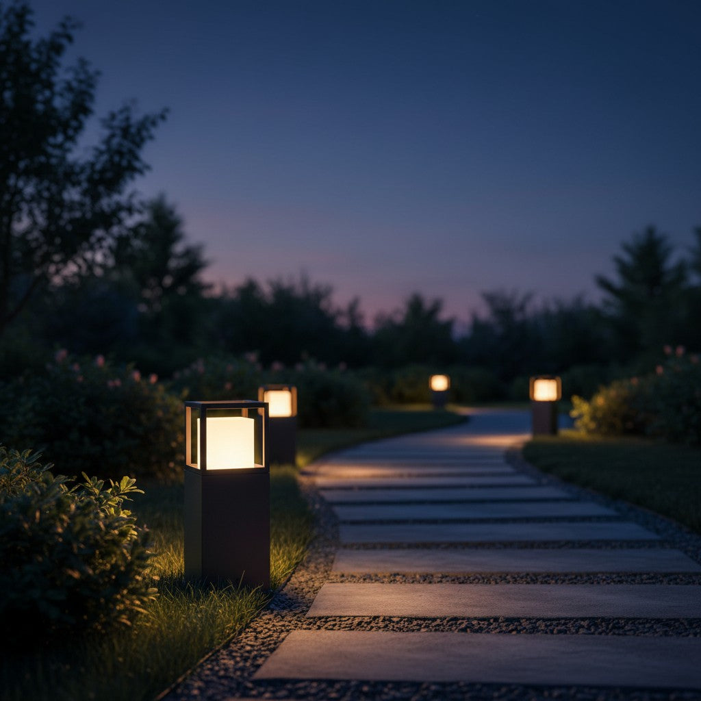 Borne d'extérieur LED en métal anthracite à relier en série Cantera – vue 12